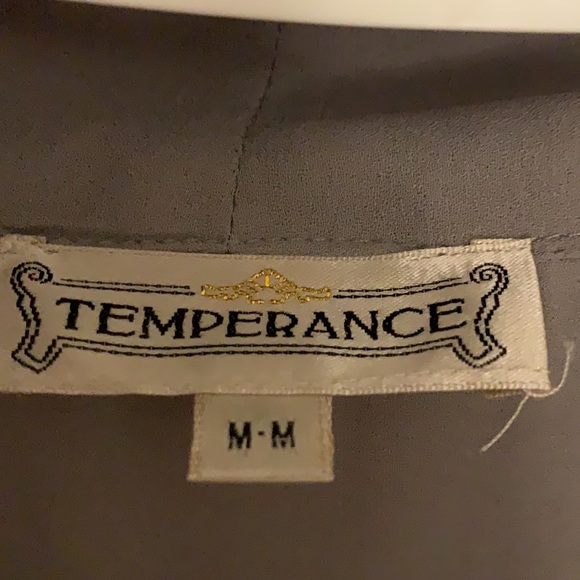 Temperance - Grey Sleeveless Sheer Blouse - Size M - Picture 3 of 4